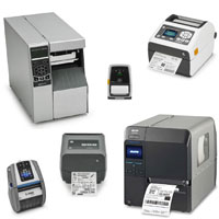 Desktop, Industrial and Portable Printers for pritning Barcode Labels, RFID Tags and receipts