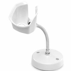 Zebra 22-71043-0BR DS8108 Gooseneck Intellistand w/ Weighted Base - Healthcare White