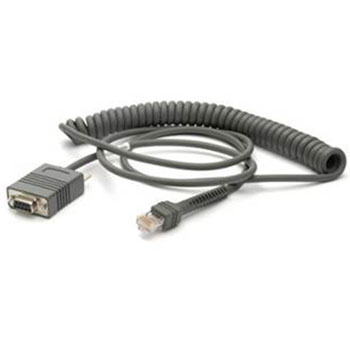 Zebra CBA-R02-C09PAR 9ft RS232 Coiled Cable