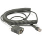 Zebra CBA-R03-C12PAR 12ft RS232 Coiled Cable