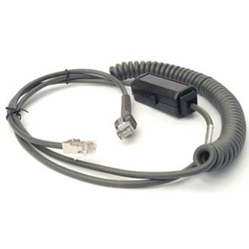 Zebra CBA-R28-C09ZAR 9ft Verifone Ruby RS232 Coiled Cable