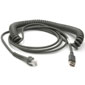 Zebra CBA-U29-C15ZBR 15ft Shielded USB A Coiled Cable