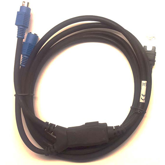 Zebra CBA-K63-S07PAR Keyboard Wedge Cable: PS/2, Power Port, 7ft. Straight - Powered