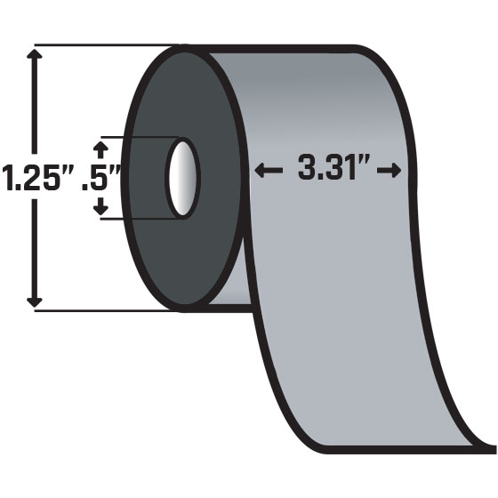Zebra 01600GS08407 3.31 in. 1600 Standard Wax Ribbon