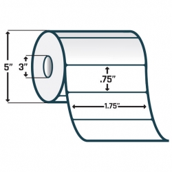 Zebra 10041946 TT 1.75 x .75 PolyPro 3000T BT781 RFID Labels