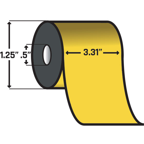 Zebra 74942 3.31 in. x 243' Image Lock Resin Ribbon