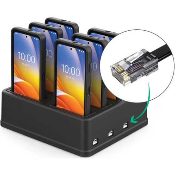 Zebra 3PTY-RAMGDSDOCK6G15PRJ45 6-Port Powered Ethernet Dock for Handheld Devices