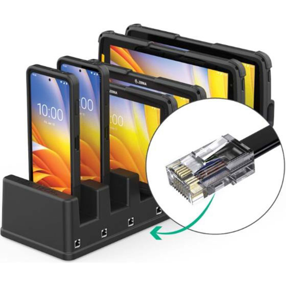 Zebra 3PTY-RAMGDSDOCK6G16PRJ45 6-Port Powered Ethernet Dock for Tablets & Handheld Devices