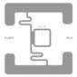 UHF RFID Label, White Polyester ALN-9634 2 x 2