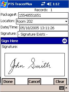 Electronic signature capture with TracerPlus Pro mobile software. Electronic signature capture with TracerPlus Pro mobile software.