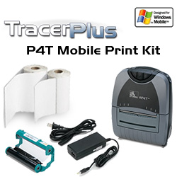 Zebra P4T thermal transfer mobile printer kit